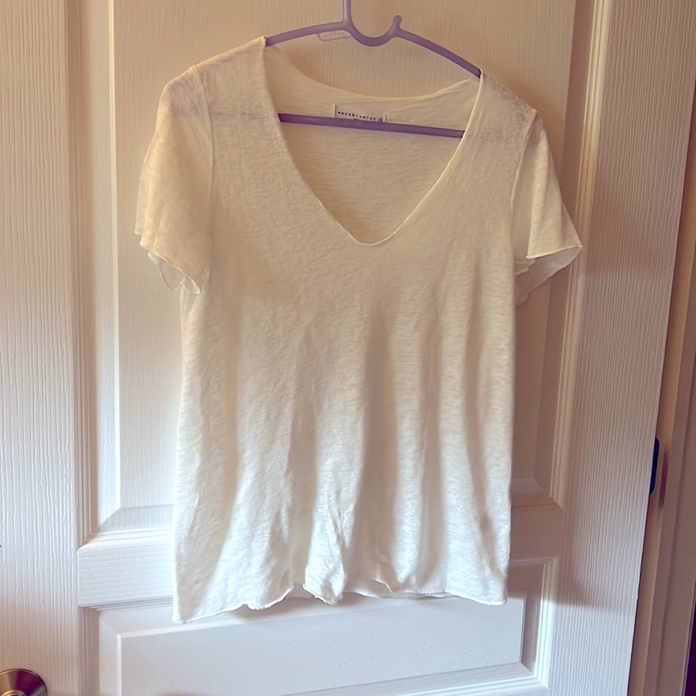 Wasabi+Mint oversized short sleeve burnout tee